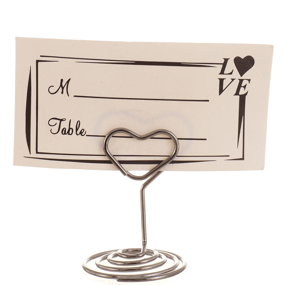 Suport metalic numere de masa Place Card  - INIMA