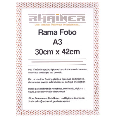 Rama foto Barrio alb+auriu rose A3