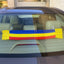 Mini esarfa tricolor pentru interior AUTO cu ventuze