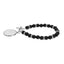 Bracelet with black beads and small cross - sublimation