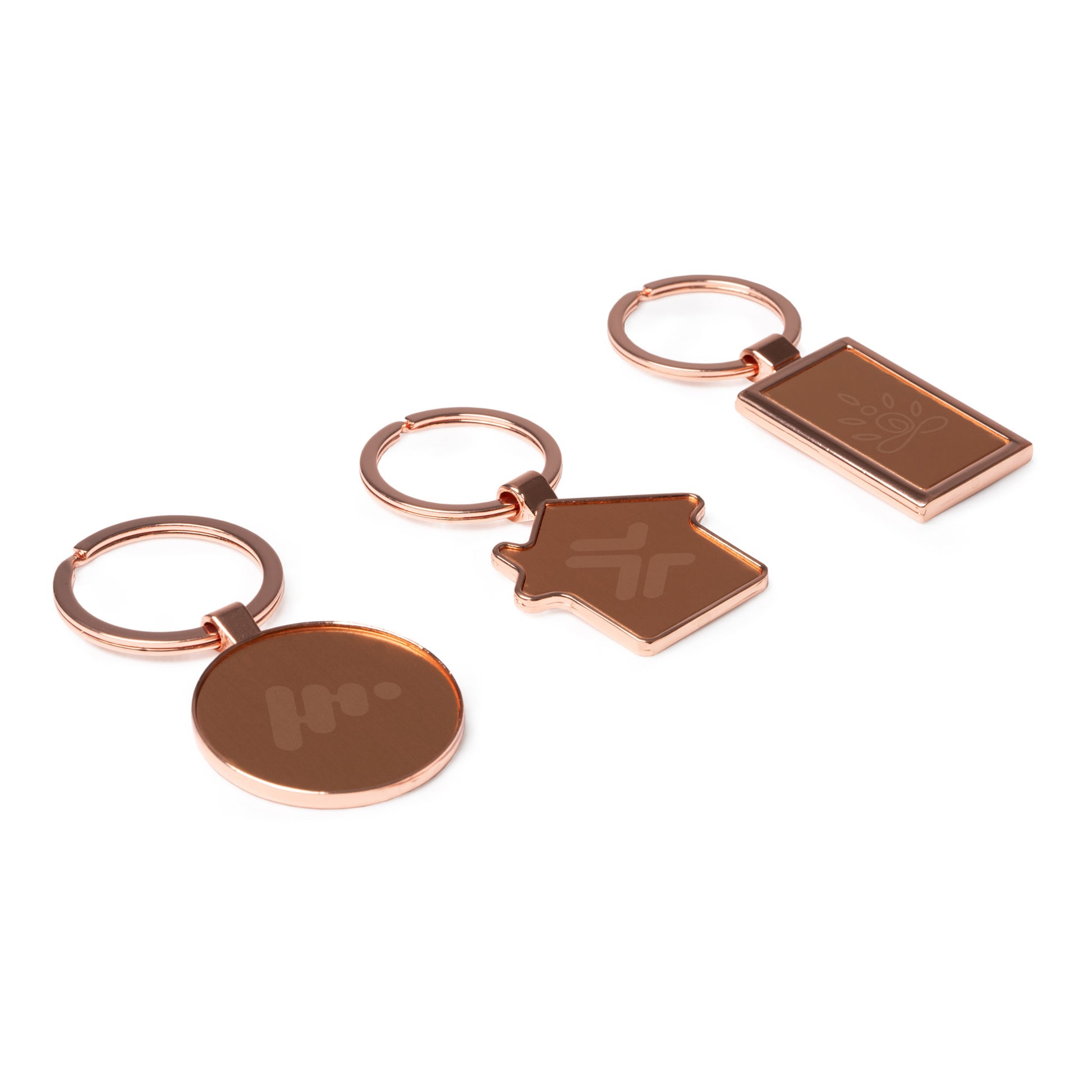 Breloc metalic gravabil Cupru - DREPTUNGHI KO1748S1981 - Green Print