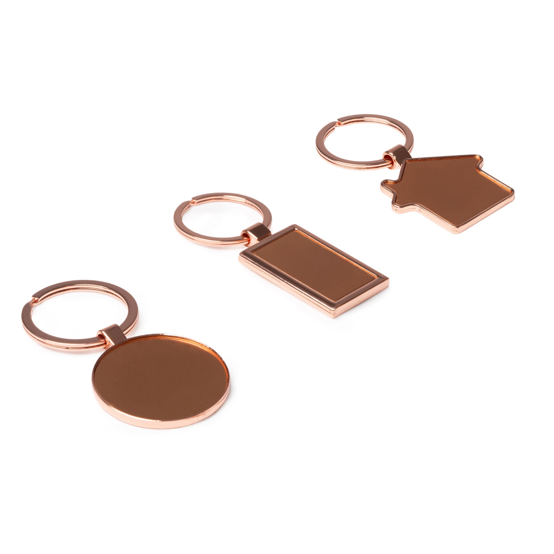 Breloc metalic gravabil Cupru - ROTUND KO1748S1982 - Green Print