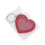 Leather keychain with heart photo insert