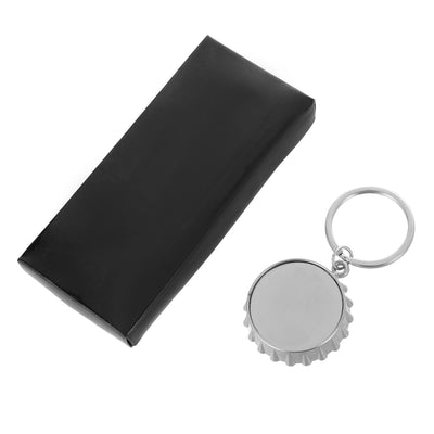 Breloc metalic tip capac de bere cu desfacator - sublimabil
