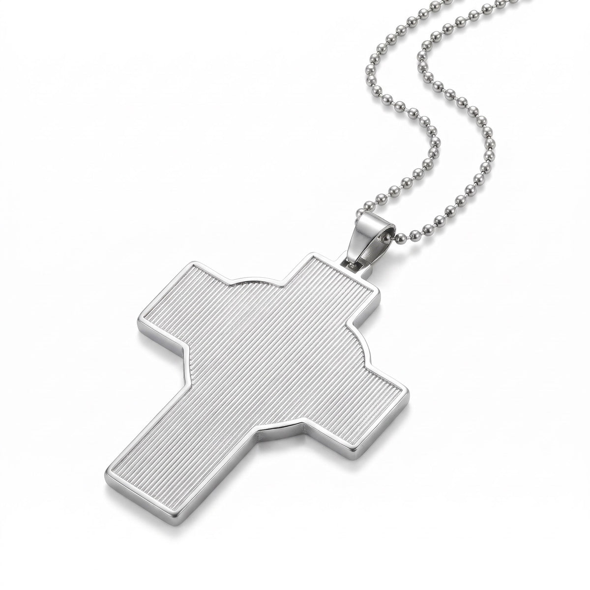 Fém kereszt nyaklánc kövecskékkel - sublimation