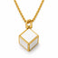 Metal necklace with 6 sublimation compatible sides in the shape of a CUBE