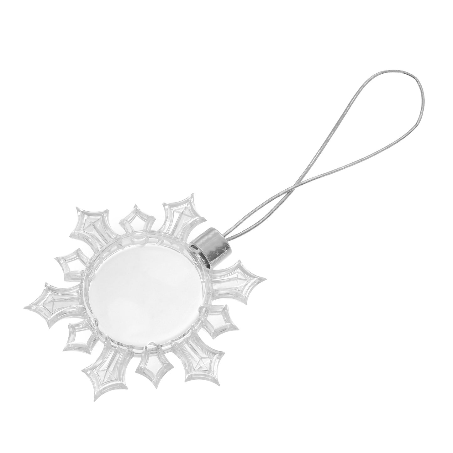 Photo insert globe / sublimation SNOWFLAKE for Christmas tree
