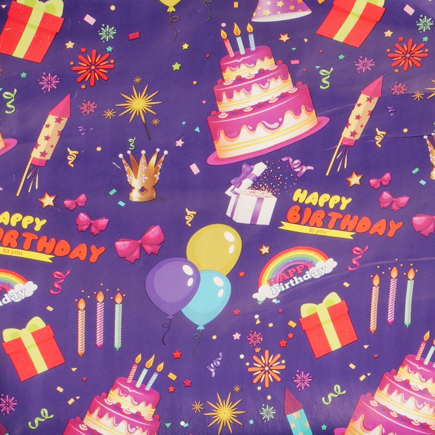 Gift wrapping paper on roll 200x50 - Happy Birthday