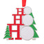 Ornament metalic de brad HOHOHO