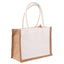 Canvas jute bag with white sides 17x22