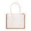 Canvas jute bag with white sides 17x22