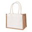 Canvas jute bag with white sides 17x22