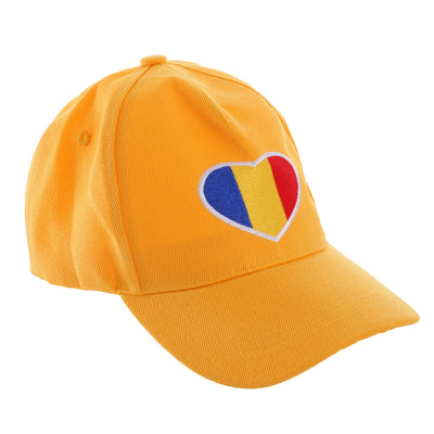 Yellow cap tricolor heart ROMANIA