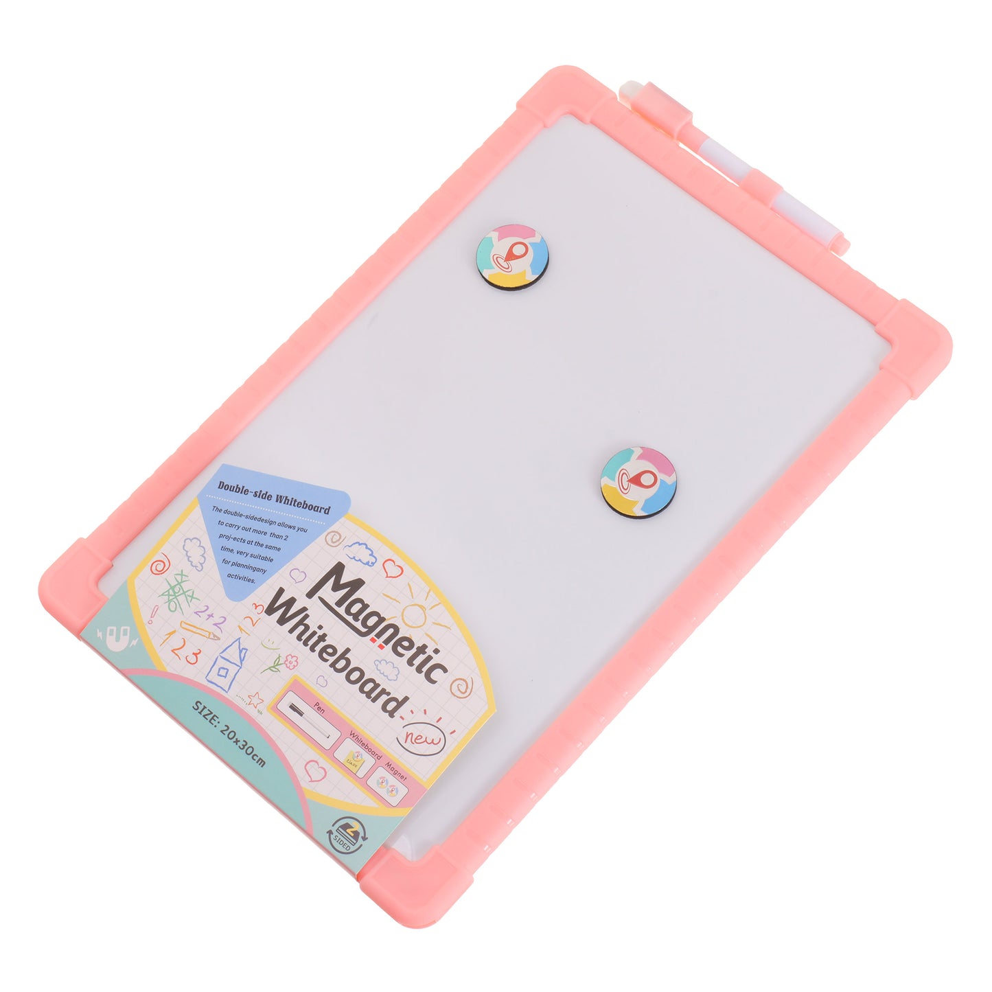 Tabla magnetica Whiteboard A4 cu 2 fete WH130315 - Green Print