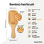 Perie de par din lemn de bambus PI1576S129 - Green Print